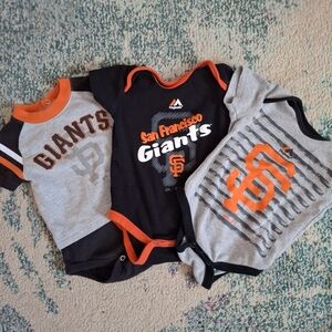 3 SF Giants Onesies size 6-9 months